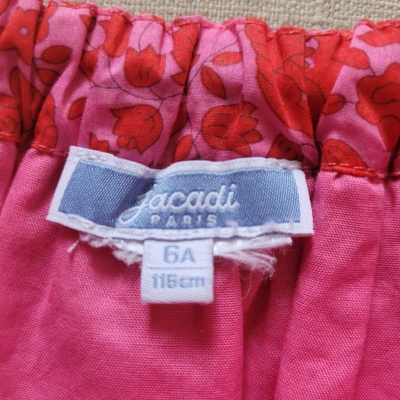 Jacadi Pink Liberty Floral Skirt + Headband. - Picture 7 of 9